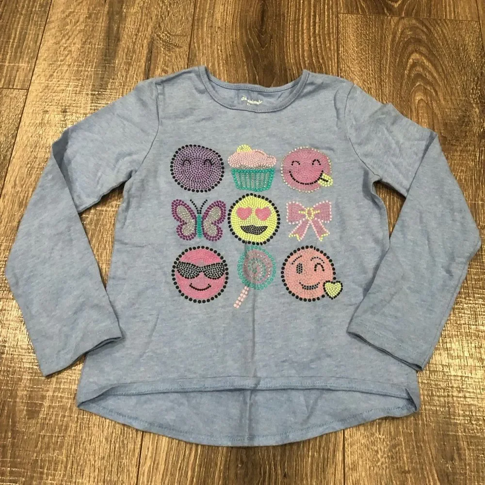 Girls Outfit Set Size 6-7 Long Sleeve Tees and Leggings 4 Pieces